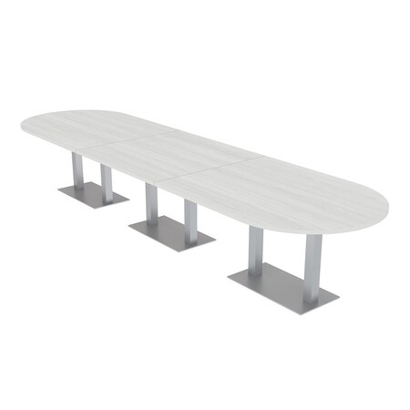 Skutchi Designs 45 in W, 165.75 in L, 29 in H, Engineered Wood Top, White HAR-RAC-46x168-DOU-WHCYPRESS